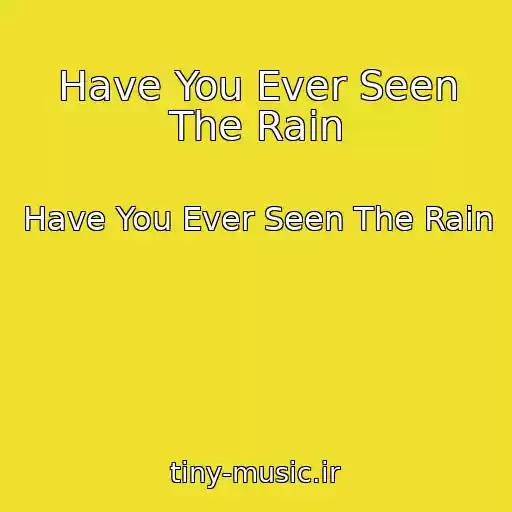 کاور آهنگ Have You Ever Seen The Rain از Have You Ever Seen The Rain