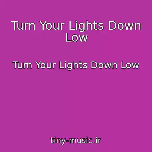 کاور آهنگ Turn Your Lights Down Low از Turn Your Lights Down Low