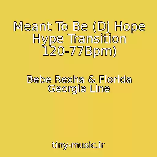 کاور آهنگ Meant To Be (Dj Hope Hype Transition 120-77Bpm) از Bebe Rexha & Florida Georgia Line