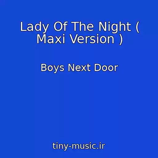 کاور آهنگ Lady Of The Night ( Maxi Version ) از Boys Next Door
