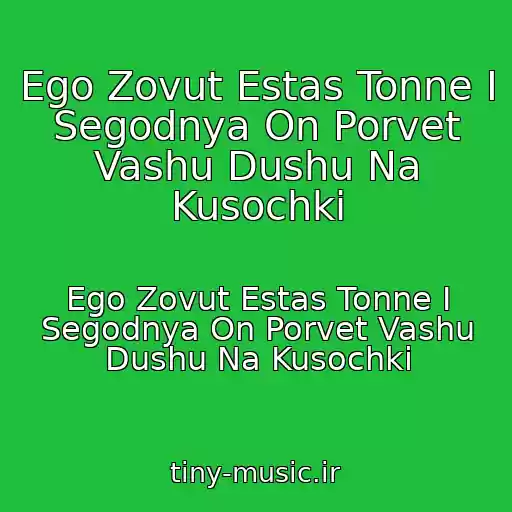 کاور آهنگ Ego Zovut Estas Tonne I Segodnya On Porvet Vashu Dushu Na Kusochki از Ego Zovut Estas Tonne I Segodnya On Porvet Vashu Dushu Na Kusochki