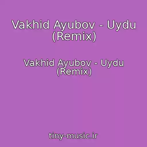 کاور آهنگ Vakhid Ayubov - Uydu (Remix) از Vakhid Ayubov - Uydu (Remix)