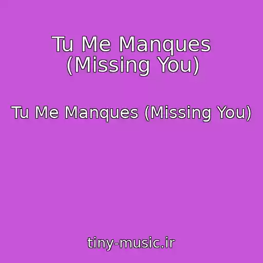 کاور آهنگ Tu Me Manques (Missing You) از Tu Me Manques (Missing You)