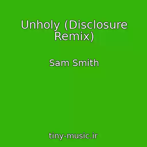 کاور آهنگ Unholy (Disclosure Remix) از Sam Smith