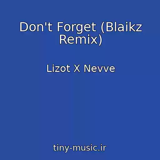 کاور آهنگ Don't Forget (Blaikz Remix) از Lizot X Nevve