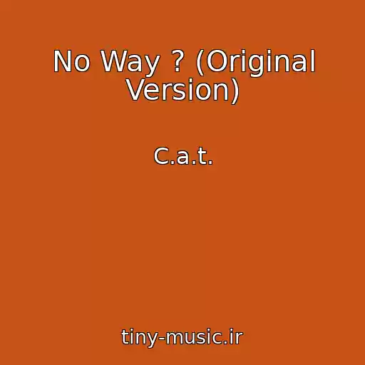 کاور آهنگ No Way ? (Original Version) از C.a.t.