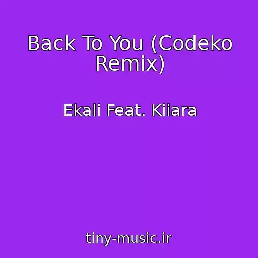 کاور آهنگ Back To You (Codeko Remix) از Ekali Feat. Kiiara