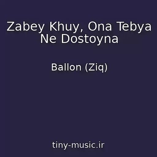 کاور آهنگ Zabey Khuy, Ona Tebya Ne Dostoyna از Ballon (Ziq)