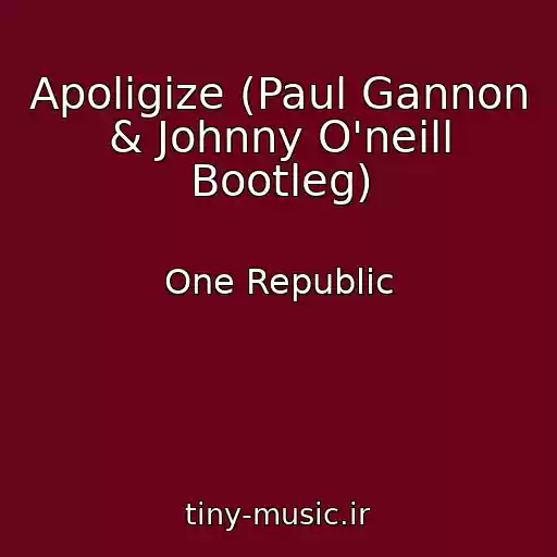 کاور آهنگ Apoligize (Paul Gannon & Johnny O'neill Bootleg) از One Republic