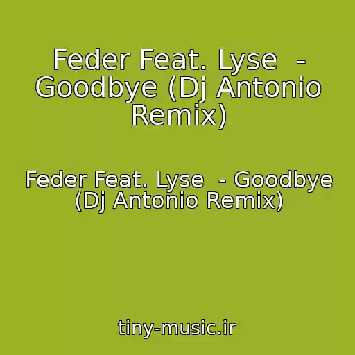 کاور آهنگ Feder Feat. Lyse  - Goodbye (Dj Antonio Remix) از Feder Feat. Lyse  - Goodbye (Dj Antonio Remix)