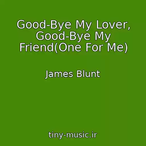 کاور آهنگ Good-Bye My Lover, Good-Bye My Friend(One For Me) از James Blunt