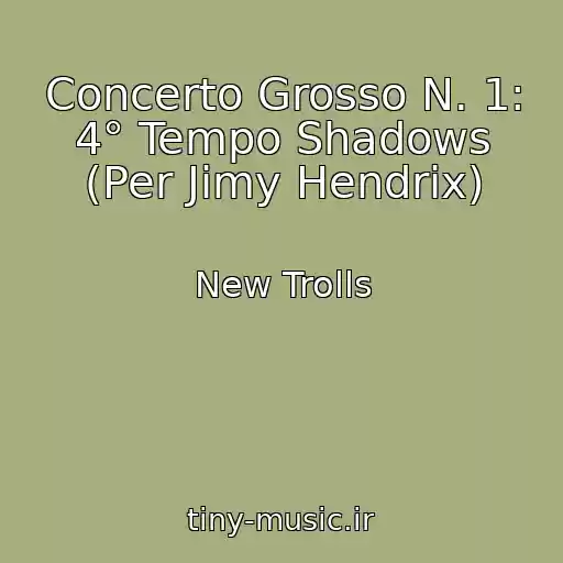 کاور آهنگ Concerto Grosso N. 1: 4° Tempo Shadows (Per Jimy Hendrix) از New Trolls