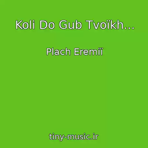 کاور آهنگ Koli Do Gub Tvoїkh... از Plach Eremії
