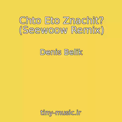 کاور آهنگ Chto Eto Znachit? (Seewoow Remix) از Denis Belik