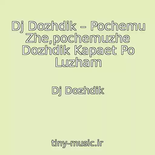 کاور آهنگ Dj Dozhdik – Pochemu Zhe,pochemuzhe Dozhdik Kapaet Po Luzham از Dj Dozhdik