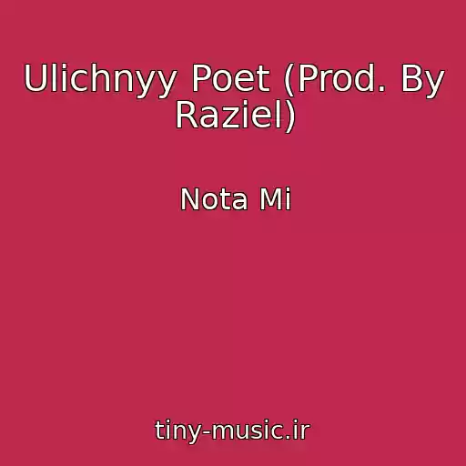 کاور آهنگ Ulichnyy Poet (Prod. By Raziel) از Nota Mi