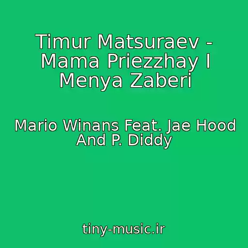 کاور آهنگ Timur Matsuraev - Mama Priezzhay I Menya Zaberi از Mario Winans Feat. Jae Hood And P. Diddy