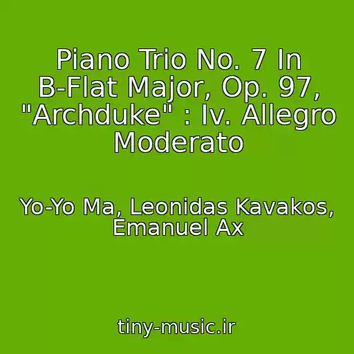 کاور آهنگ Piano Trio No. 7 In B-Flat Major, Op. 97, "Archduke" : Iv. Allegro Moderato از Yo-Yo Ma, Leonidas Kavakos, Emanuel Ax