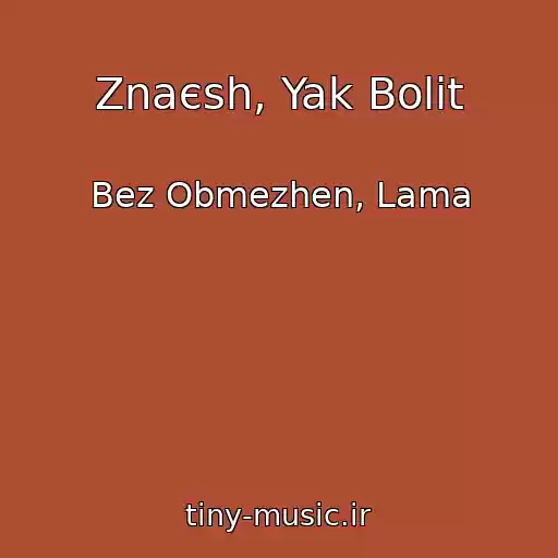 کاور آهنگ Znaєsh, Yak Bolit از Bez Obmezhen, Lama