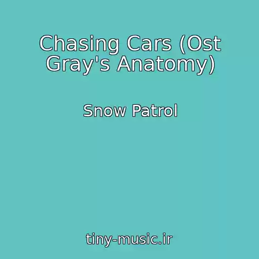 کاور آهنگ Chasing Cars (Ost Gray's Anatomy) از Snow Patrol