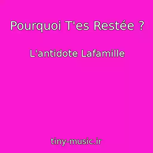 کاور آهنگ Pourquoi T'es Restée ? از L'antidote Lafamille