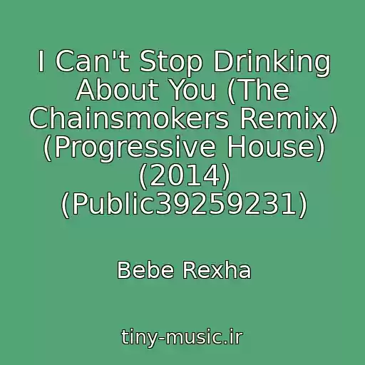 کاور آهنگ I Can't Stop Drinking About You (The Chainsmokers Remix) (Progressive House) (2014) (Public39259231) از Bebe Rexha