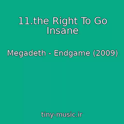 کاور آهنگ 11.the Right To Go Insane از Megadeth - Endgame (2009)