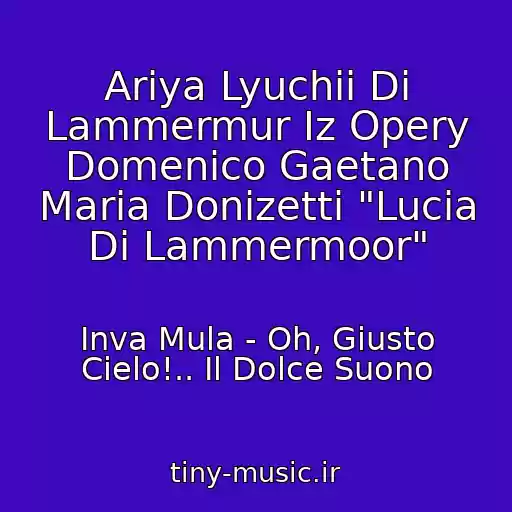 کاور آهنگ Ariya Lyuchii Di Lammermur Iz Opery Domenico Gaetano Maria Donizetti "Lucia Di Lammermoor" از Inva Mula - Oh, Giusto Cielo!.. Il Dolce Suono