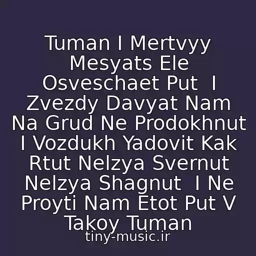 کاور آهنگ Tuman I Mertvyy Mesyats Ele Osveschaet Put  I Zvezdy Davyat Nam Na Grud Ne Prodokhnut  I Vozdukh Yadovit Kak Rtut Nelzya Svernut Nelzya Shagnut  I Ne Proyti Nam Etot Put V Takoy Tuman از Sektor Gaza