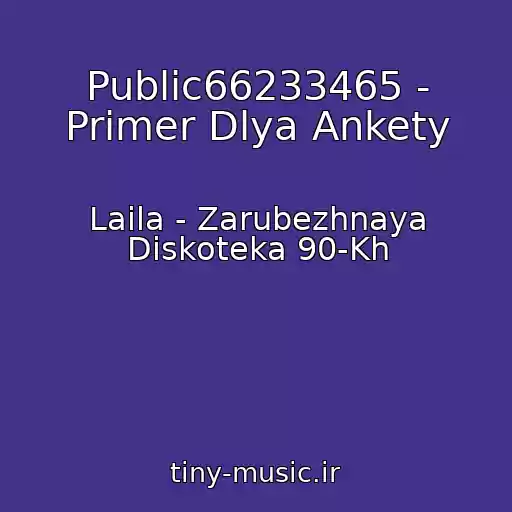 کاور آهنگ Public66233465 - Primer Dlya Ankety از Laila - Zarubezhnaya Diskoteka 90-Kh