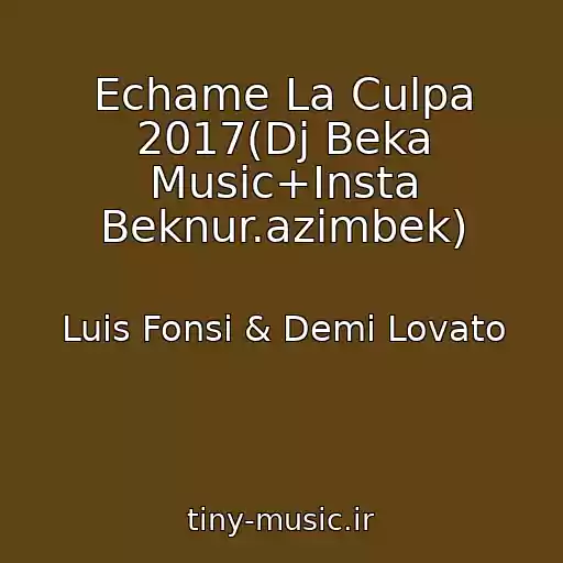 کاور آهنگ Echame La Culpa 2017(Dj Beka Music+Insta Beknur.azimbek) از Luis Fonsi & Demi Lovato