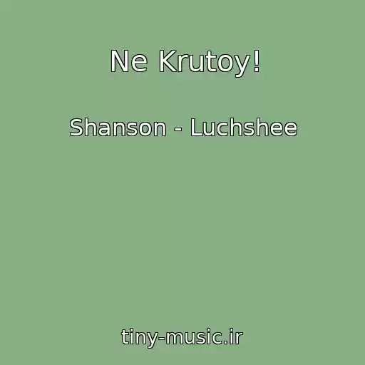 کاور آهنگ Ne Krutoy! از Shanson - Luchshee