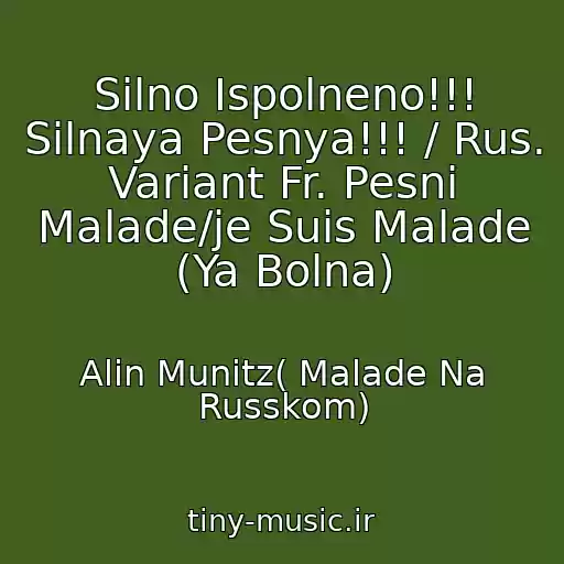 کاور آهنگ Silno Ispolneno!!! Silnaya Pesnya!!! / Rus. Variant Fr. Pesni Malade/je Suis Malade (Ya Bolna) از Alin Munitz( Malade Na Russkom)