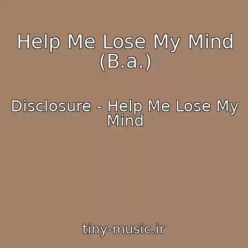 کاور آهنگ Help Me Lose My Mind (B.a.) از Disclosure - Help Me Lose My Mind