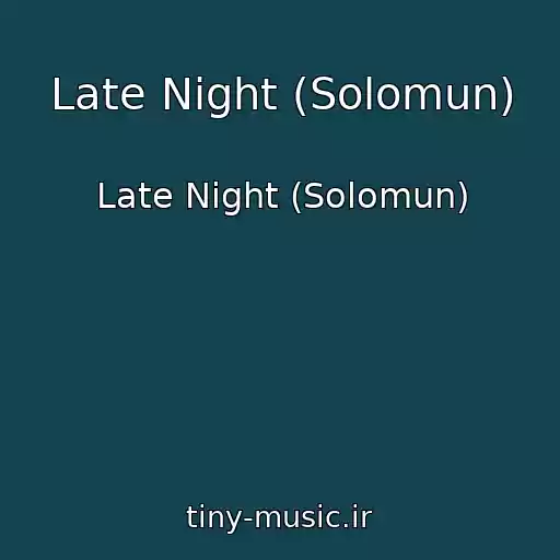 کاور آهنگ Late Night (Solomun) از Late Night (Solomun)