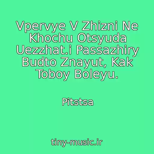 کاور آهنگ Vpervye V Zhizni Ne Khochu Otsyuda Uezzhat.i Passazhiry Budto Znayut, Kak Toboy Boleyu. از Pitstsa
