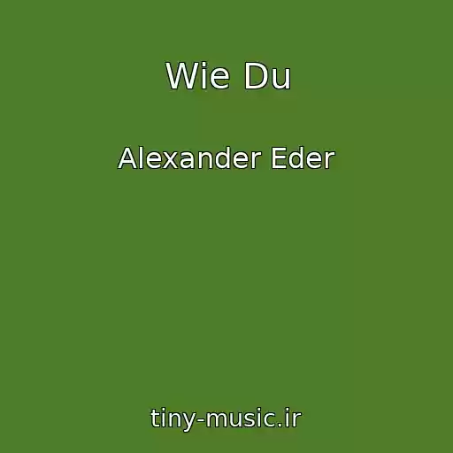 کاور آهنگ Wie Du از Alexander Eder