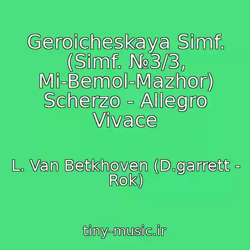 کاور آهنگ Geroicheskaya Simf. (Simf. №3/3, Mi-Bemol-Mazhor) Scherzo - Allegro Vivace از L. Van Betkhoven (D.garrett - Rok)