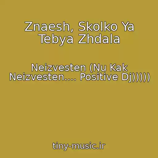 کاور آهنگ Znaesh, Skolko Ya Tebya Zhdala از Neizvesten (Nu Kak Neizvesten.... Positive Dj)))))