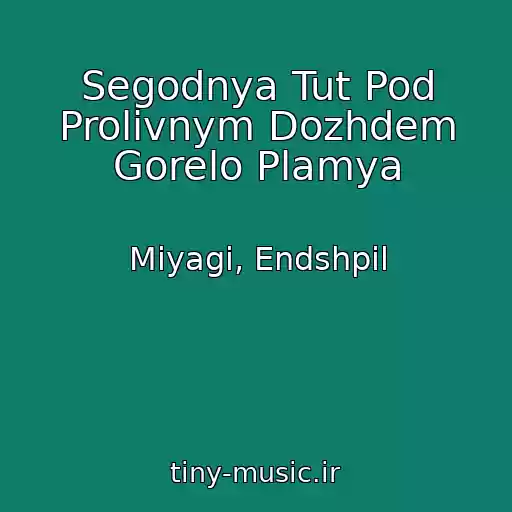 کاور آهنگ Segodnya Tut Pod Prolivnym Dozhdem Gorelo Plamya از Miyagi, Endshpil