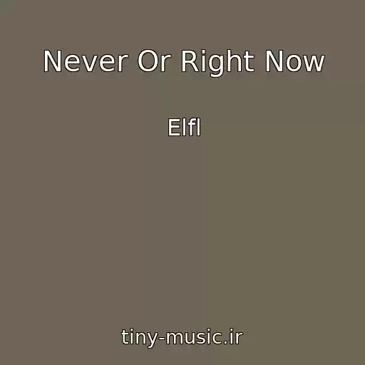 کاور آهنگ Never Or Right Now از Elfl