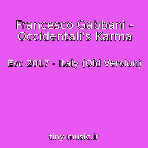 کاور آهنگ Francesco Gabbani - Occidentali's Karma از Esc 2017 - Italy (Old Version)