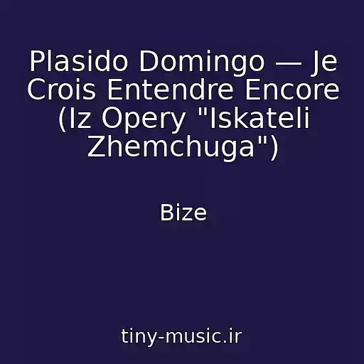 کاور آهنگ Plasido Domingo — Je Crois Entendre Encore (Iz Opery "Iskateli Zhemchuga") از Bize