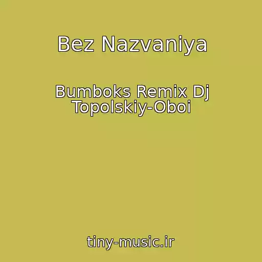 کاور آهنگ Bez Nazvaniya از Bumboks Remix Dj Topolskiy-Oboi