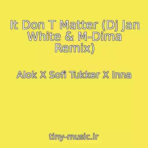 کاور آهنگ It Don T Matter (Dj Jan White & M-Dima Remix) از Alok X Sofi Tukker X Inna