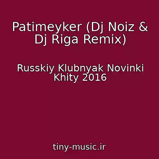 کاور آهنگ Patimeyker (Dj Noiz & Dj Riga Remix) از Russkiy Klubnyak Novinki Khity 2016