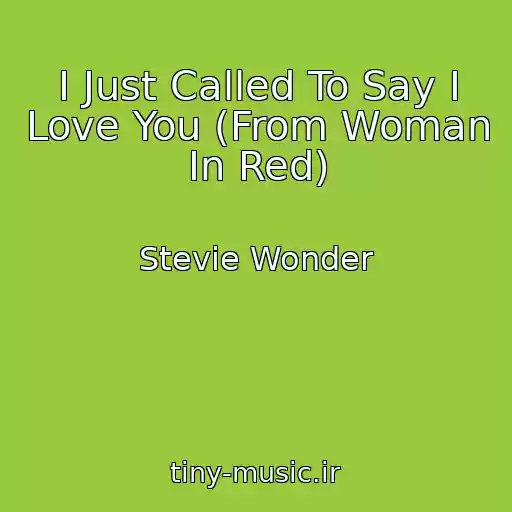 کاور آهنگ I Just Called To Say I Love You (From Woman In Red) از Stevie Wonder