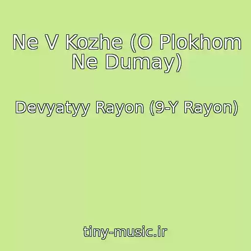 کاور آهنگ Ne V Kozhe (O Plokhom Ne Dumay) از Devyatyy Rayon (9-Y Rayon)