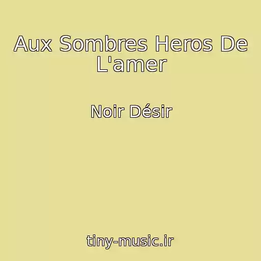 کاور آهنگ Aux Sombres Heros De L'amer از Noir Désir