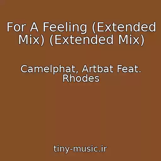 کاور آهنگ For A Feeling (Extended Mix) (Extended Mix) از Camelphat, Artbat Feat. Rhodes